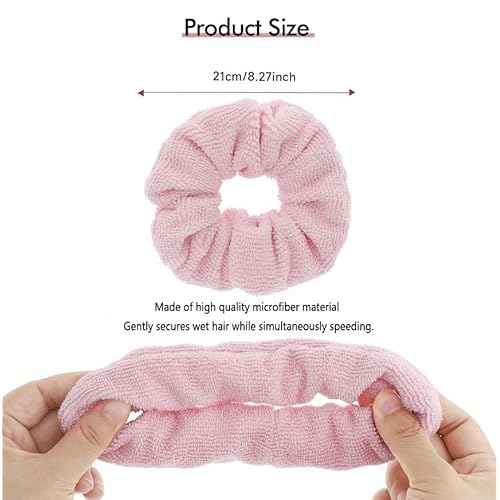 Big Hair Tools Extra Large Wide Tooth Comb for Thick, Curly, Wavy or Long Hair - Frizz-Free Detangling Shower Comb - Big Hair Comb and Microfiber Scrunchie