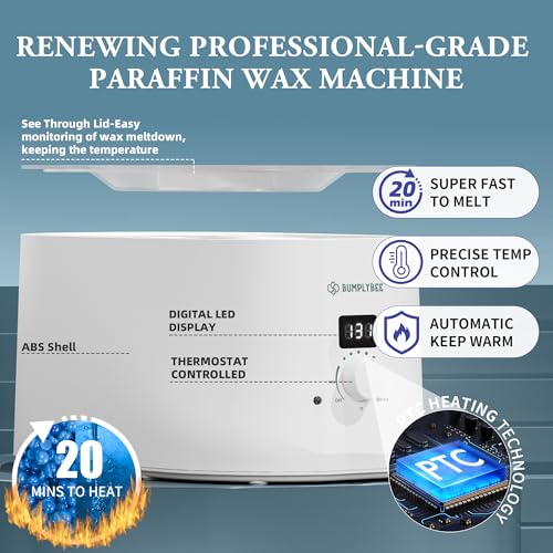 BUMPLYBEE Paraffin Wax Machine for Hands & Feet - 3500ml Digital Wax Bath