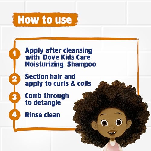 Dove Shampoo and Conditioner Set - Love Collection, Curly, Kids, Wavy Hair Products 17.5 Oz (2 Piece Set) (Pack of 2)