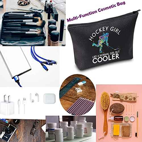 TSOTMO Hockey Sports Zipper Pouch Ice Hockey Gift Hockey Designs Hockey Like A Normal But Cooler Bag For Women (Hockey Tote)