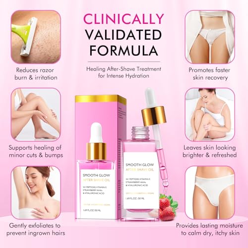 Women's After Shave Oil with Strawberry AHA - Ingrown Hair Prevention