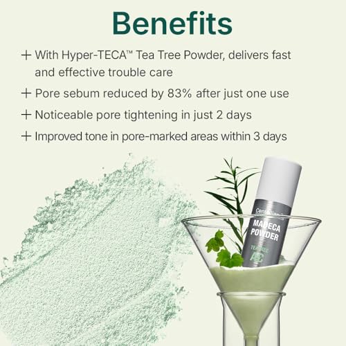 CENTELLIAN 24 Madeca Powder Tea Tree AC (Soothing Powder, 0.21 oz x 2) ? Oil Control & Pore-Tightening for Acne-Prone Skin, Korean Skincare with Hyper-TECA¢â Tea Tree & Allantoin