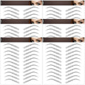 Waterproof Eyebrow Tattoo Stickers - 66 Pairs 4D Hair-Like Black Brows
