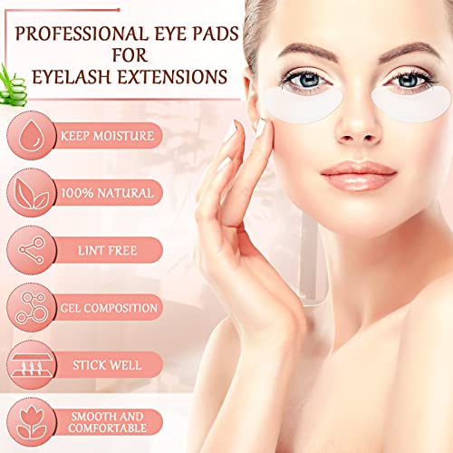 500 Pairs Under Eye Gel Pads Natural Eyelash Extension Gel Pads Patches Kit for Eyelash Extension Supplies Bulk Beauty Tools, Fit Most Eye Shape