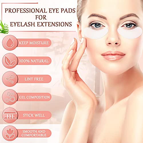 200 Pairs Under Eye Gel Pads Natural Eyelash Extension Gel Pads Patches Kit for Eyelash Extension Supplies Bulk Eyelash Extension Supplies Beauty Tools, Fit Most Eye Shape