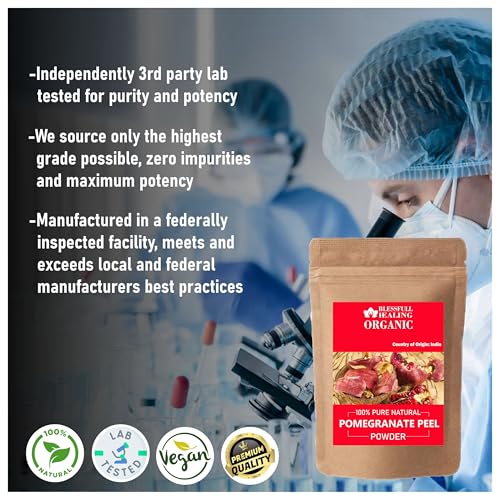 Organic Pomegranate Peel Powder 100% Pure Natural 300 Gram / 10.58 oz