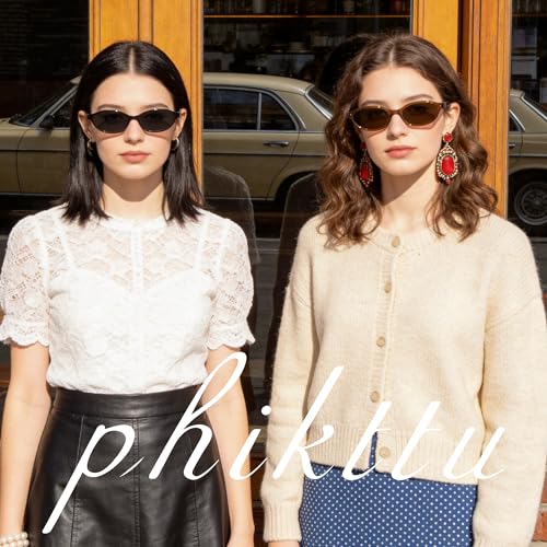 Retro Oval Cat Eye Sunglasses for Women UV400