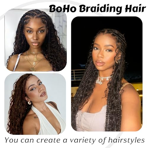 Boho Braiding Hair 20 Inch Virgin Human Hair 3 Bundles