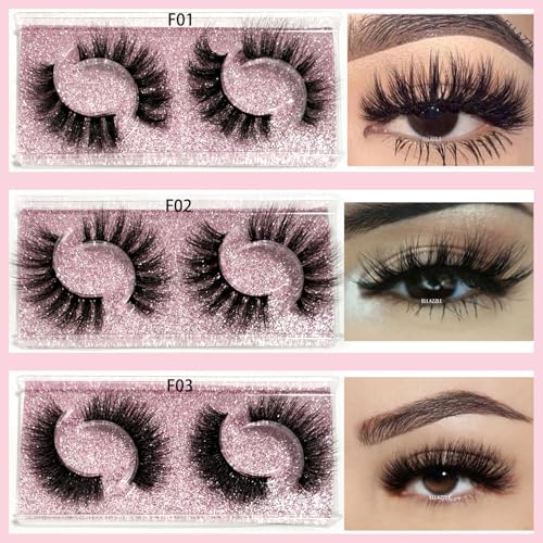 Ellazzle 18 Pairs Wispy 3D Faux Mink Eyelashes - 9 Pack