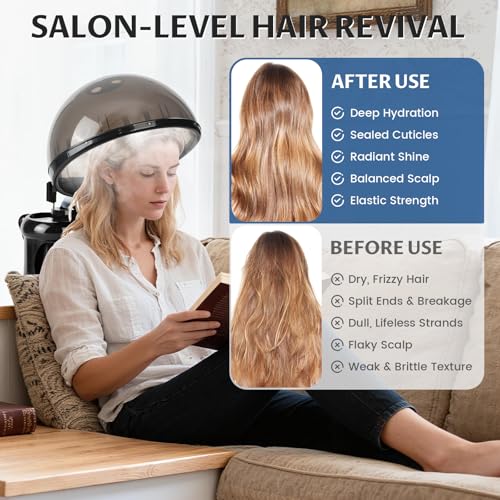 2-in-1 Hair & Face Steamer with Rotating Spray Head
