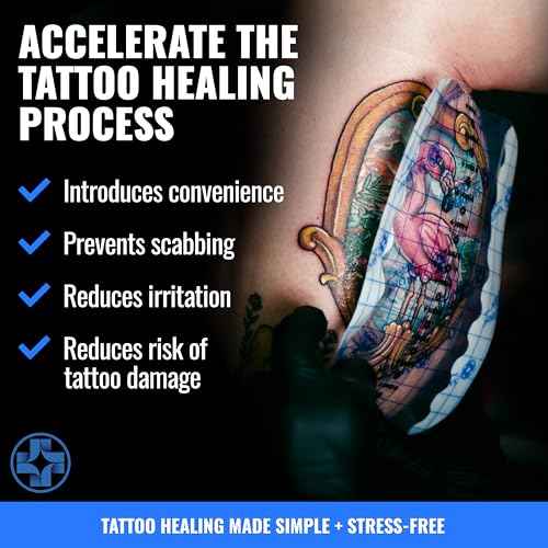 Saniderm Flex Tattoo Aftercare Bandage (New) (3 Sheets, 6 in x 8 in) ? Convenient, Faster Tattoo Healing and Protection ? Sterile, Waterproof, Ultra Flexible, Tatoo Aftercare Wrap ? Matte Finish