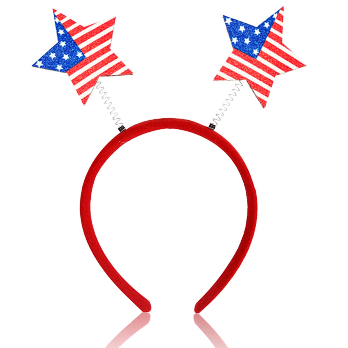 QDTK Patriotic Head Boppers Headband American Flag Hair Band Head Bands Fourth of July Hair Memorial Day Accessories Holiday Party Favors Decorations Supplies