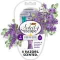Disposable Razors for Women - 4-Blade Lavender Scented, 4-Pack