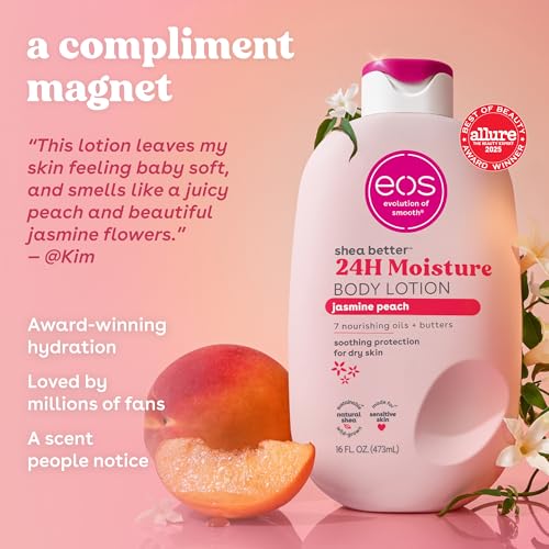 eos Shea Butter Body Lotion Jasmine Peach 16 oz