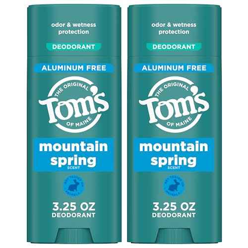 Tom¡¯s of Maine Mountain Spring Natural Deodorant for Men and Women, Aluminum Free, 3.25 oz, 2-Pack