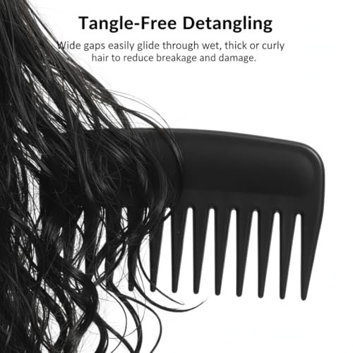 3-Piece Wig Hair Brush Set with Detangling Loop Comb & Wide Tooth Comb