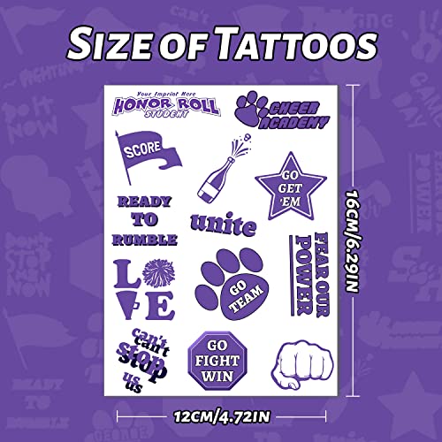120PCS Team Spirit Temporary Tattoos - 6 Colors