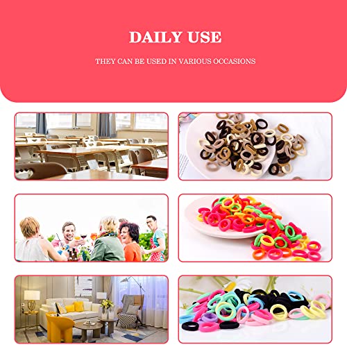 400Pc Baby Hair Ties - Soft Elastic Cotton Ponytail Holders