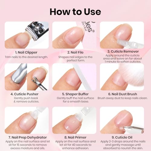 Beetles A-Clear Nail Prep Dehydrator & Primer Kit for Long-Lasting Manicure