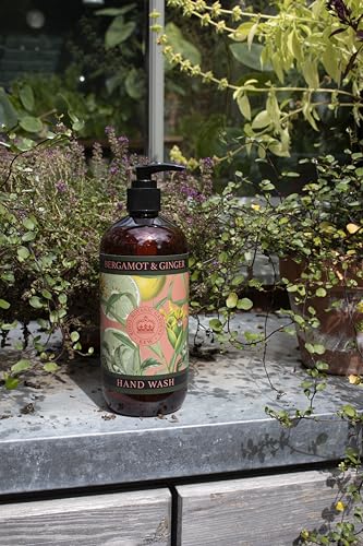 The English Soap Company Kew Gardens Luxury Hand and Body Wash, Refreshing Botanical Wash with a Rich Lather, Enriched with Soothing Aloe Vera and Vitamin E, Bergamot and Ginger Scent 500ml