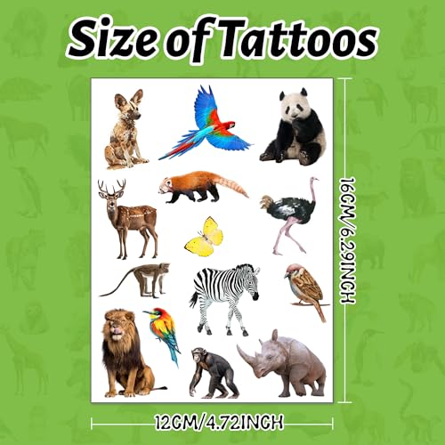 200+ Realistic Wildlife Animal Temporary Tattoos