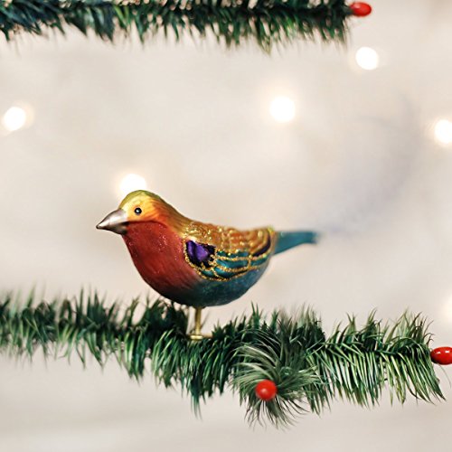 Old World Christmas Lilac-Breasted Roller Glass Blown Ornament for Christmas Tree, Handcrafted Holiday Decoration, Bird Watcher Clip Collection