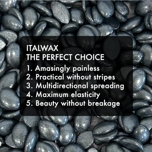Italwax Pour Homme - 1kg / 2.2lb - Hard wax beads for hair removal - Special for man - Natural formulation - Easily removes coarse hairs - Ideal for barber shops