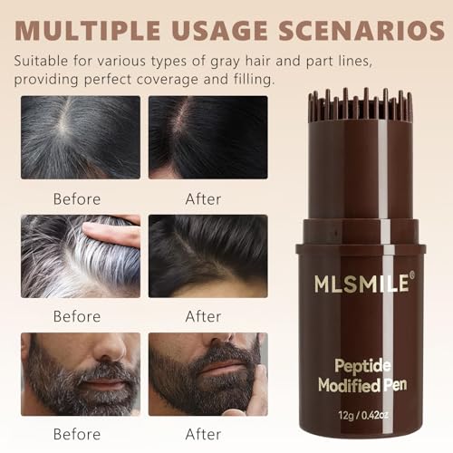 2-in-1 Hair Root Touch Up Stick, Waterproof Gray Hair Cover