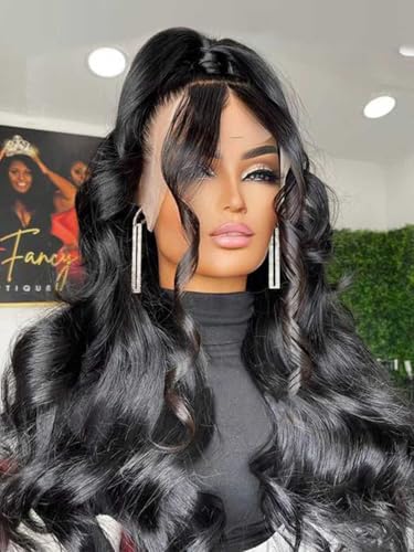 Fongly 13x6 HD Lace Front Wigs Human Hair Body Wave 16 Inch Wig