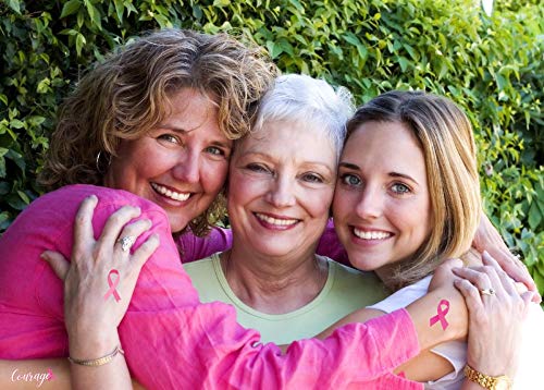 192 Pink Ribbon Breast Cancer Awareness Temporary Tattoos