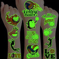 96 Pcs Glow in Dark Volleyball Temporary Tattoos for Kids