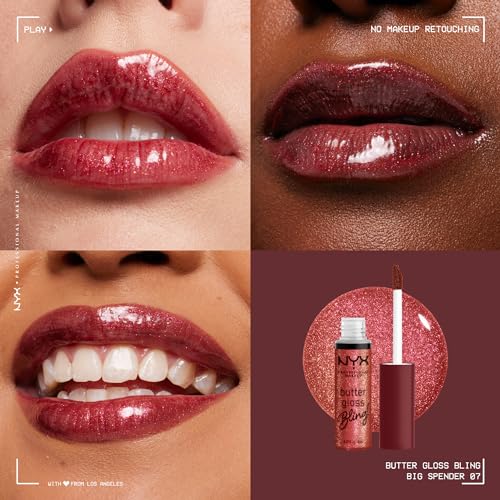 NYX Butter Gloss Bling Lip Gloss - Non-Sticky Shiny Finish