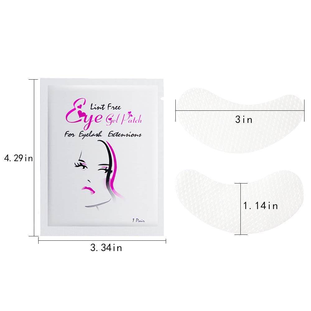 Under Eye Gel Pads Eyelash Extension Pads Lint Free DIY False Eyelash Lash Extension Makeup Eye Gel Patches Pack (50)