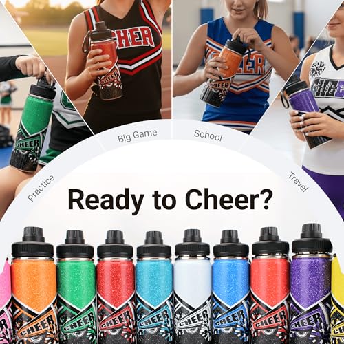 Cheerleader Water Bottle 18oz Insulated Stainless Steel