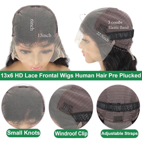 Body Wave 13x6 HD Lace Front Wig - 12 Inch Bob, 200% Density