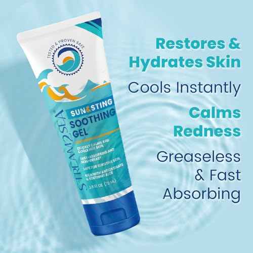 STREAM 2 SEA 6 Pack Natural Travel Sized Toiletries, 1oz Paraben Free Sample Size Shampoo, Conditioner, Lotion, Mineral Sunscreen SPF 20 and SPF 30 and After Sun Gel