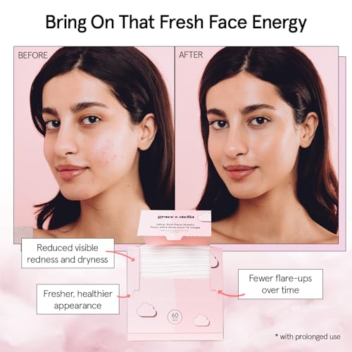grace & stella Disposable Face Towels - 60 Count XL