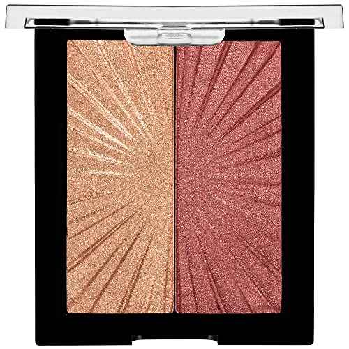 Wet n Wild MegaGlo Blushlighter, Blendable Blush & Highlighter Set, Shimmery Metallic Finish, Flash Me