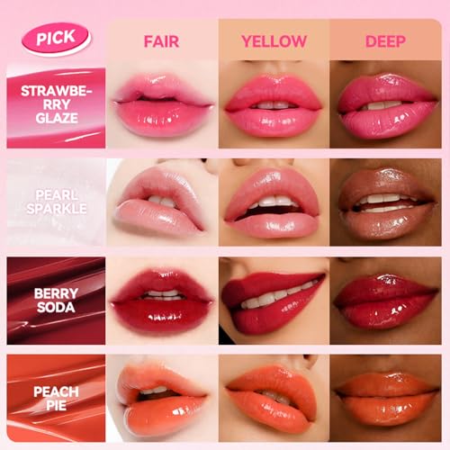 Brightening Lip Serum Set – Hydrating Glossy Plumping Tint (3 Pack)
