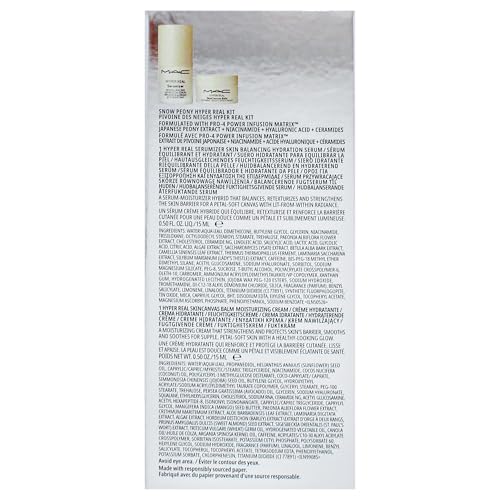 Bizzare Blizzard Snow Peony Hyper Real Kit by MAC for Women - 2 Pc 0.5oz Hyper Real Serum, 0.5oz Hyper Real Cream