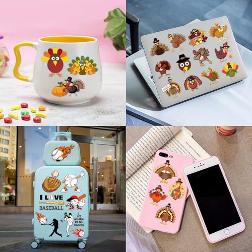 96 PCS Thanksgiving Turkey Temporary Tattoos Sheets