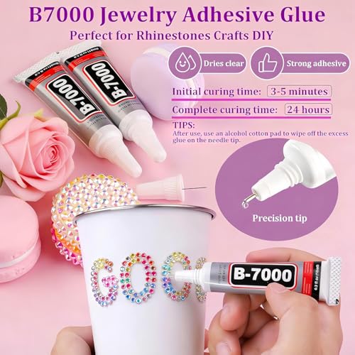 Multicolor 3mm Rhinestones for Crafting Bedazzling Jewelry & DIY Projects (40 Colors, 32000Pcs)