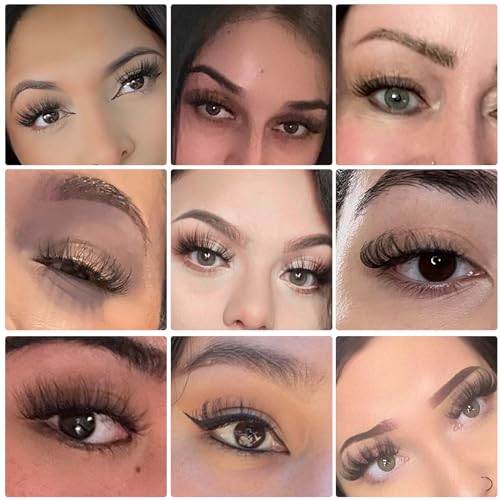 Russian Strip False Eyelashes D Curly Wispy Fluffy - 10 Pairs