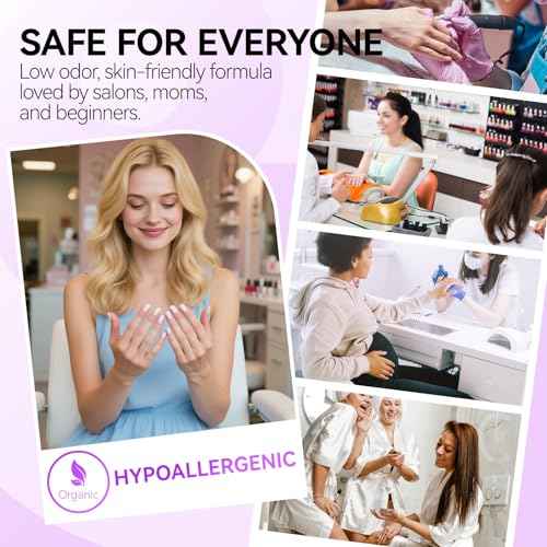 gelike ec Base Gel Top Coat Set: 2x100ml Professional Salon Duo for Long-Lasting Polish (Non-Toxic Formula)