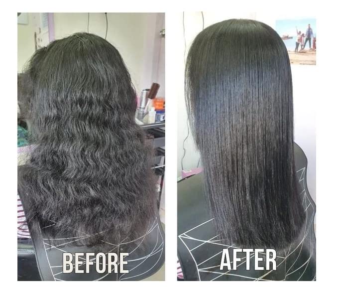 AHGLOW Hair Straightening and Rebonding System with KERATIN. Extra Strength Formula. The Complete System that Straightens Wavy, Curly, Frizzy Hair the Smooth, Silky, Shiny Way! 165 gram pouches