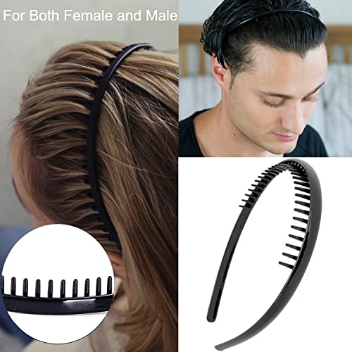 8-Pack No-Slip Hair Headbands with Teeth Comb for Women & Men