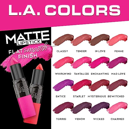 L.A. COLORS Matte Lipstick, Enchanting CML467