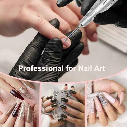 Cuticle Clean Nail Drill Bit, 3/32" Russian Diamond Nail File bits, Safety Carbide Under Nail Cleaner for Cuticle Dead Skin Nail Prepare, Overflow Gel Polishing (Medium)