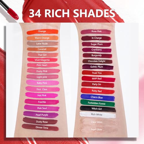 Brown Matte Liquid Lipstick - 16HR Long Lasting Waterproof
