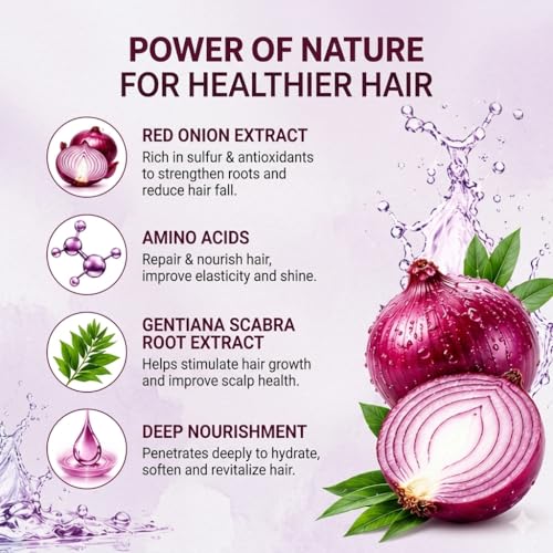 Red Onion Amino Acid Shampoo 500ml - Strengthens & Nourishes Hair